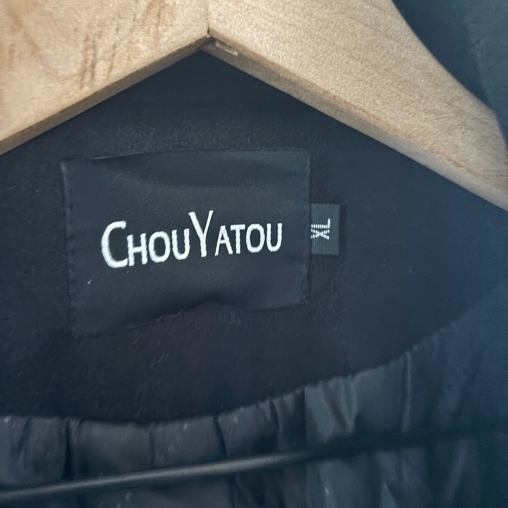 Basic Double Breasted Mid Long Wool Blend Pea Coat - image 1